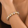 Jewelry Plastic Resin Imitation Pearl Geometric Beaded Necklace With Electroplating For Women