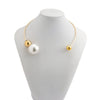 Jewelry Plastic Resin Imitation Pearl Geometric Circle Electroplating Women's Necklace Ring Collar