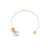 Jewelry Plastic Resin Imitation Pearl Geometric Circle Electroplating Women's Necklace Ring Collar