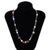 Jewelry Plastic Resin Simple Rice Bead Braided Imitation Pearl Geometric Handmade Women's Necklace