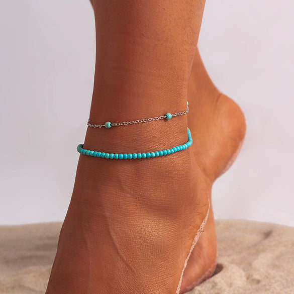 Jewelry Plastic Resin Star Beaded Anklet