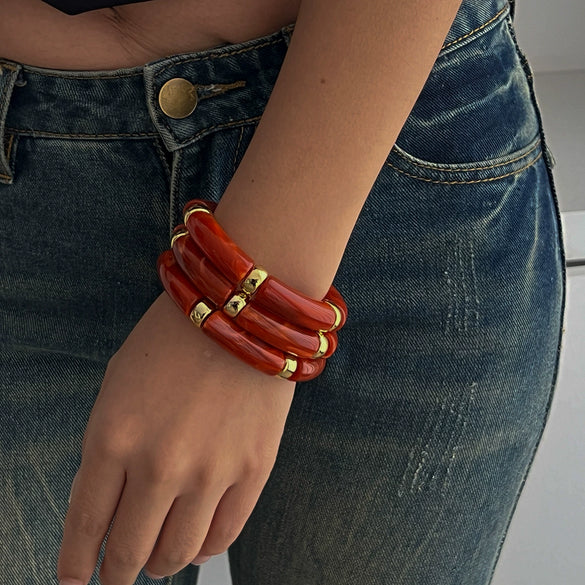 Jewelry Plasticccb Geometric Ins Style Electroplating Bracelet