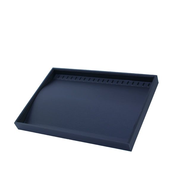 Jewelry Plate Pu Leather Black Brushed Geometric Splicing Style For Jewelry Store Props And Storage