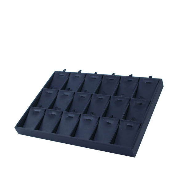 Jewelry Plate Pu Leather Black Brushed Geometric Splicing Style For Jewelry Store Props And Storage