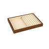 Jewelry Plate Walnut Wood Geometric Shape Splicing Highend Style For Jewelry Display And Storage