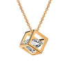 Jewelry Platinum Plated Love Rubik's Cube Pendant Women's Fashion Square Love Jewelry With Geometric Pattern Made Of Environmental Protection Copper And Zircon