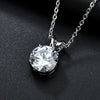 Jewelry Platinum Plated Zircon Necklace Simple Women's Allmatch Pendant Factory Wholesale Pendant