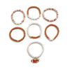 Jewelry Polymer Clay Acrylic Alloy Dripping Oil Beaded Bracelet With Crown Letters Numbers Text Pendant For Women
