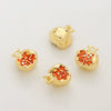 Jewelry Pomegranate Pendant Zircon Inlaid 14K Gold Plated Diy Handmade Beaded Accessories Material