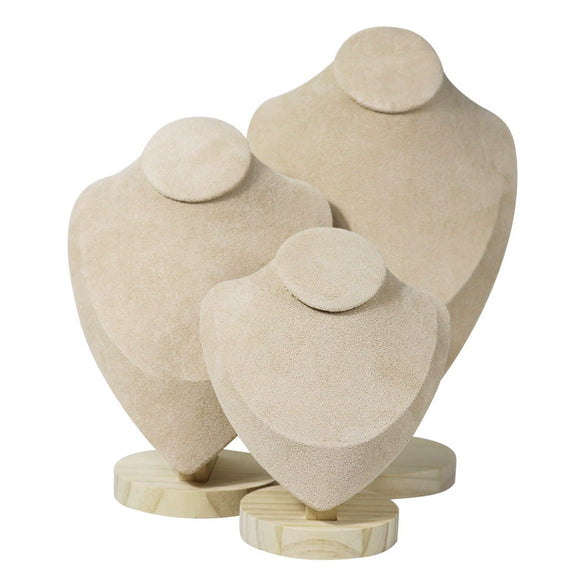 Jewelry Portrait Model Display Rack Heart Shaped Necklace Counter Model Neck Jewelry Rack Pendant Rack Wooden