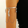Jewelry Punk Arm Chain Metal Hanging Chain Tassel Arm Ring Electroplated With Shells Love Leaves Pattern Unisex