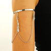 Jewelry Punk Arm Chain Metal Hanging Chain Tassel Arm Ring Electroplated With Shells Love Leaves Pattern Unisex