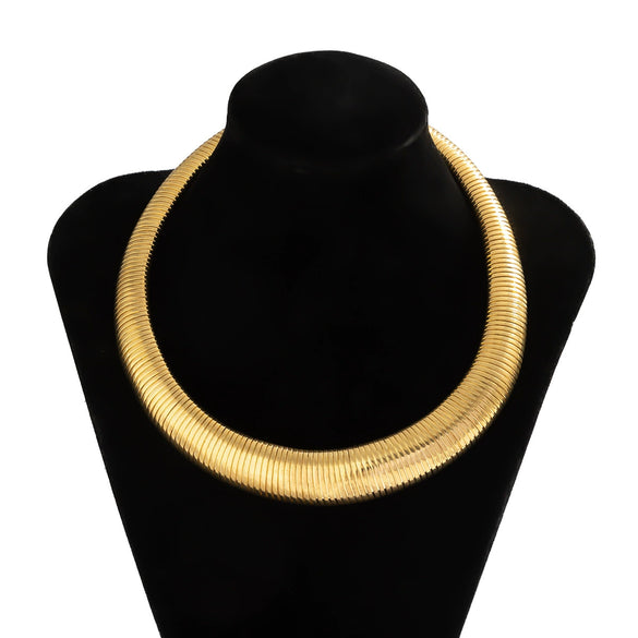 Jewelry Punk Exaggerated Snake Bone Chain Geometric Metal Clavicle Necklace For Women
