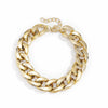 Jewelry Punk Geometric Single Layer Mixed Color Thick Chain Necklace Plastic Plating Aluminum