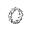 Jewelry Punk Geometric Titanium Steel Chain Ring For Men