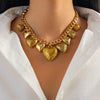 Jewelry Punk Heart Shape Pendant Clavicle Chain Aluminum Copper Ccb Electroplating Women's