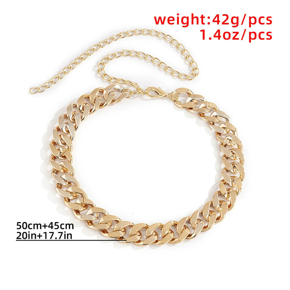 Jewelry Punk Hiphop Exaggerated Body Chain Waist Chain Simple Single Layer Thick Chain Dress Accessories