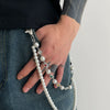 Jewelry Punk Hiphop Style Alloy Imitation Pearl Acrylic Diamond Cross Multiple Circles Pants Chain For Female Cowboy Style