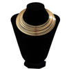 Jewelry Punk Metal Collar Multilayer Open Ring Choker Necklace Iron Geometric Style