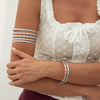 Jewelry Punk Metal Hollow Wave Bracelet And Open Arm Ring Electroplating For Women