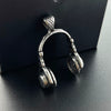 Jewelry Punk Rock Music Headphones Pendant Necklace Hiphop Stainless Steel Doll Retro Unisex