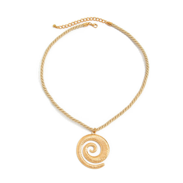 Jewelry Punk Style Cross Conch Imitation Pearl Pendant Necklace Geometric Animal Zodiac Metal Electroplated