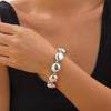 Jewelry Punk Style Geometric Flat Round Bead Clavicle Chain Ccb Material Electroplated Women's Necklace