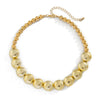 Jewelry Punk Style Geometric Flat Round Bead Clavicle Chain Ccb Material Electroplated Women's Necklace
