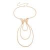 Jewelry Punk Style Iron Butterfly And Chain Arm Bracelet With Electroplating