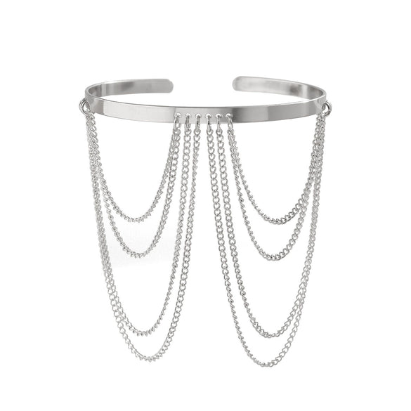 Jewelry Punk Style Metal Arm Bracelet With Electroplating Treatment