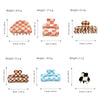 Jewelry Pvc Simple Checkerboard Handmade Hair Grab Clip For Women