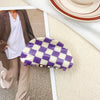 Jewelry Pvc Simple Checkerboard Handmade Hair Grab Clip For Women