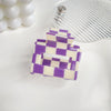 Jewelry Pvc Simple Checkerboard Handmade Hair Grab Clip For Women