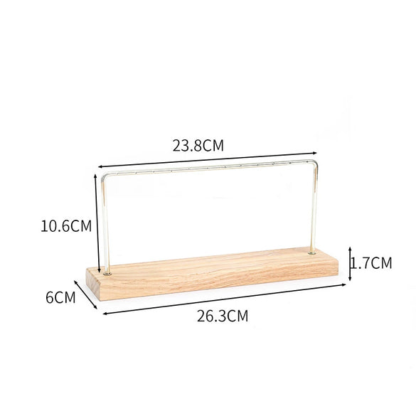Jewelry Rack Iron Metal Solid Wood Three Layers Highend Art Design