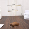 Jewelry Rack Metal And Walnut Highend T Shape Splicing Earrings Display Props