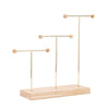 Jewelry Rack Metal And Walnut Highend T Shape Splicing Earrings Display Props