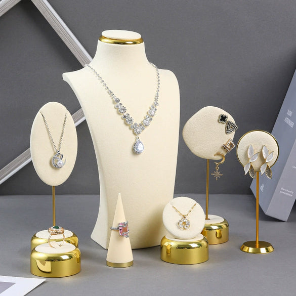 Jewelry Rack Metal Super Fiber Highend Splicing Jewelry Props For Ring Necklace Bracelet Pendant