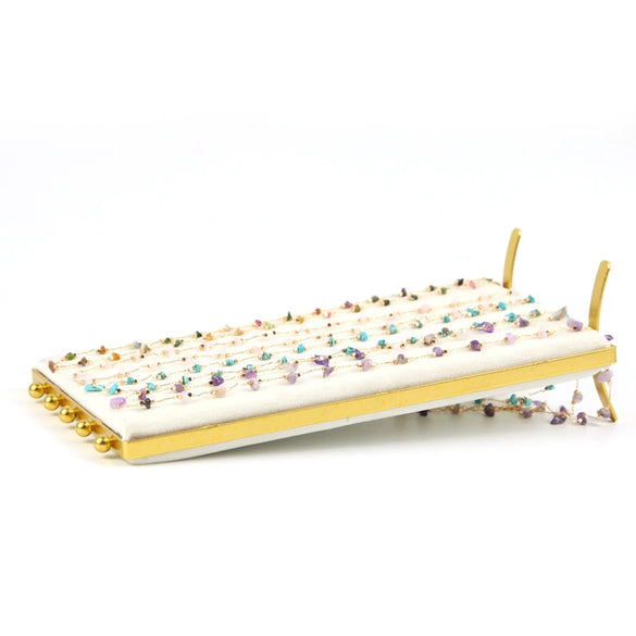 Jewelry Rack Storage Display Props Metal Screen High Sense Iron One Layer Velvet