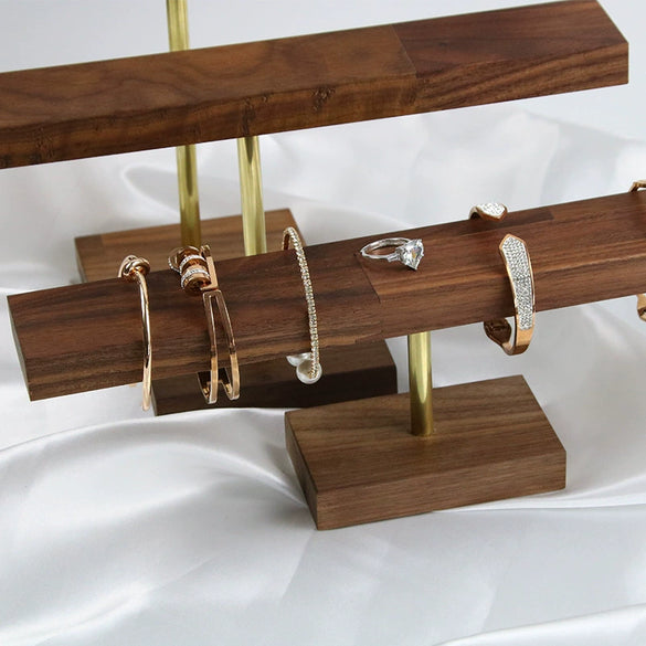 Jewelry Rack Wooden Square Round Tshaped Display Stand For Necklaces And Bracelets