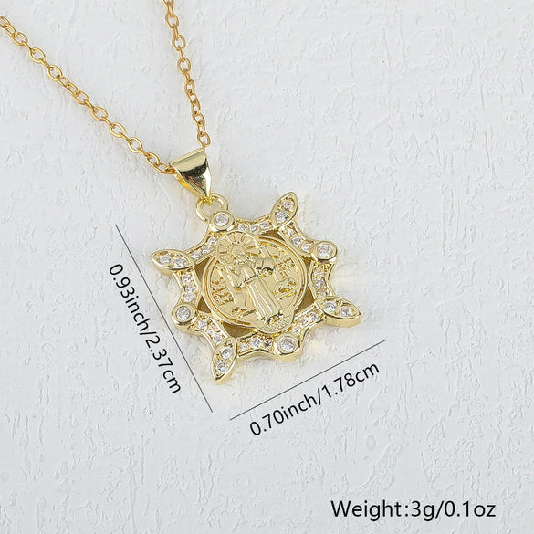 Jewelry Religious Pendant Niche Style Copper Geometric Design