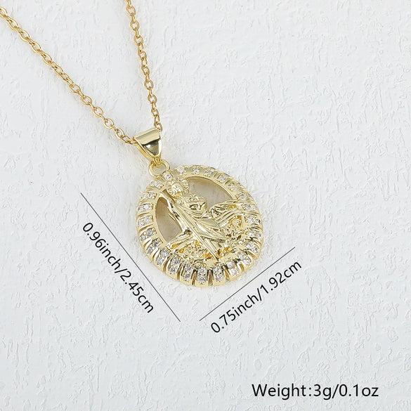 Jewelry Religious Pendant Niche Style Copper Geometric Design
