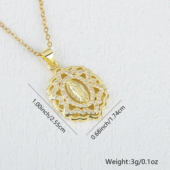 Jewelry Religious Pendant Niche Style Copper Geometric Design