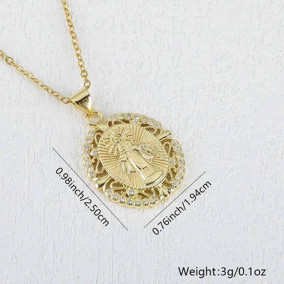 Jewelry Religious Pendant Niche Style Copper Geometric Design