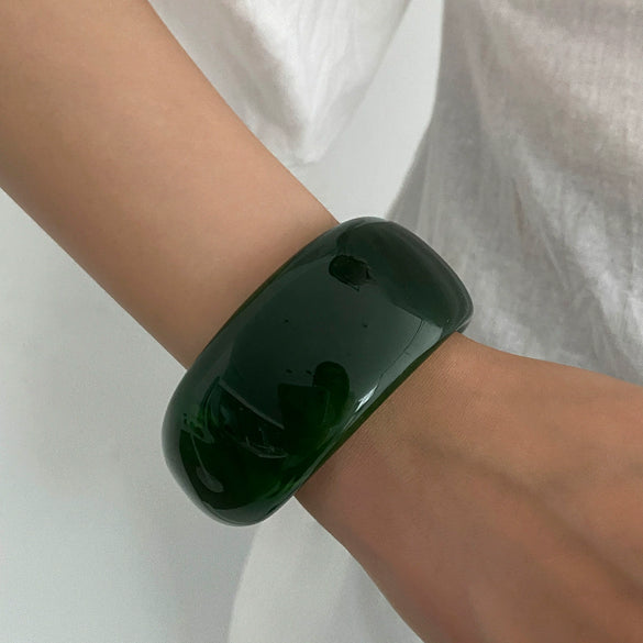 Jewelry Resin Exaggerated Retro Asymmetrical Handmade Bracelet