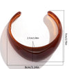 Jewelry Resin Geometric Exaggerated Irregular Halo Wide Open Bracelet Polish
