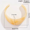 Jewelry Resin Geometric Exaggerated Irregular Halo Wide Open Bracelet Polish