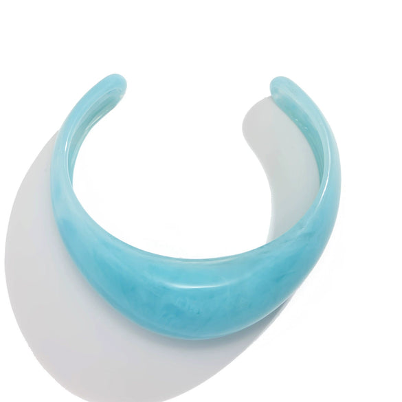 Jewelry Resin Geometric Exaggerated Irregular Halo Wide Open Bracelet Polish