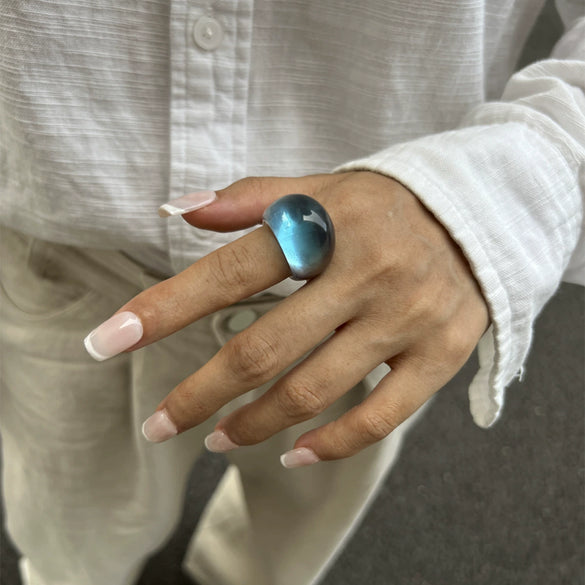 Jewelry Resin Geometric Handmade Ring For Women