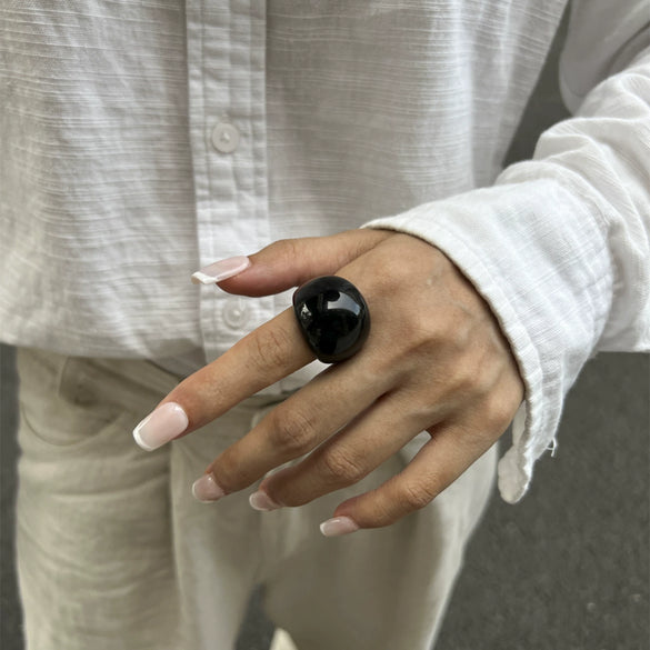 Jewelry Resin Geometric Handmade Ring For Women