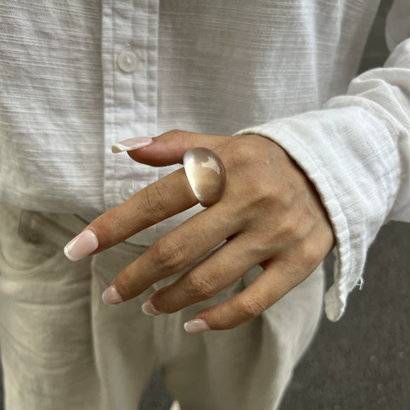 Jewelry Resin Geometric Handmade Ring For Women